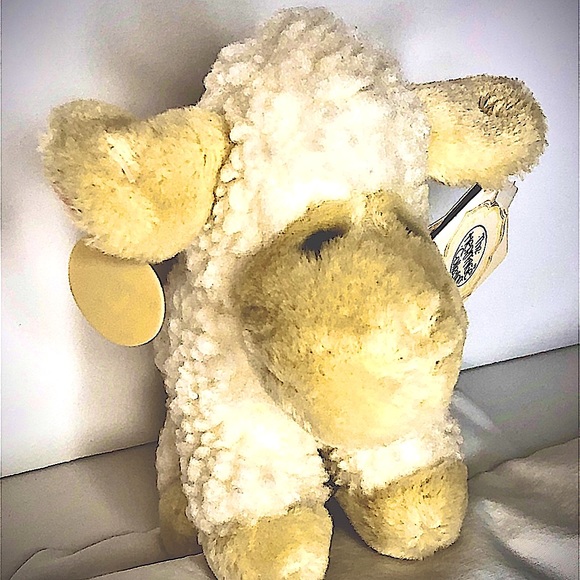 NWT-Sweet Vintage Soft Pale Yellow Lamb-Heritage Collection Ganz Bros.-5” - Picture 2 of 5